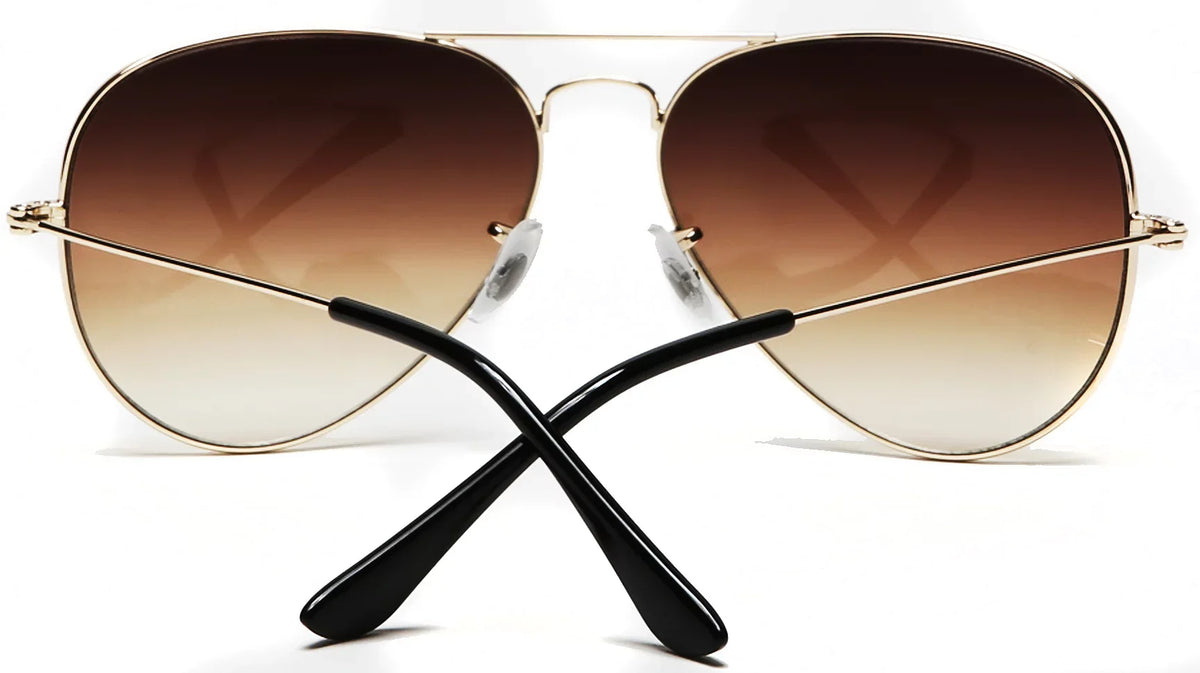 Sunglasses & Inspired Brown Ivy Shades Unisex Glen Brown Classic Sky Samba Lens - Frame Aviator
