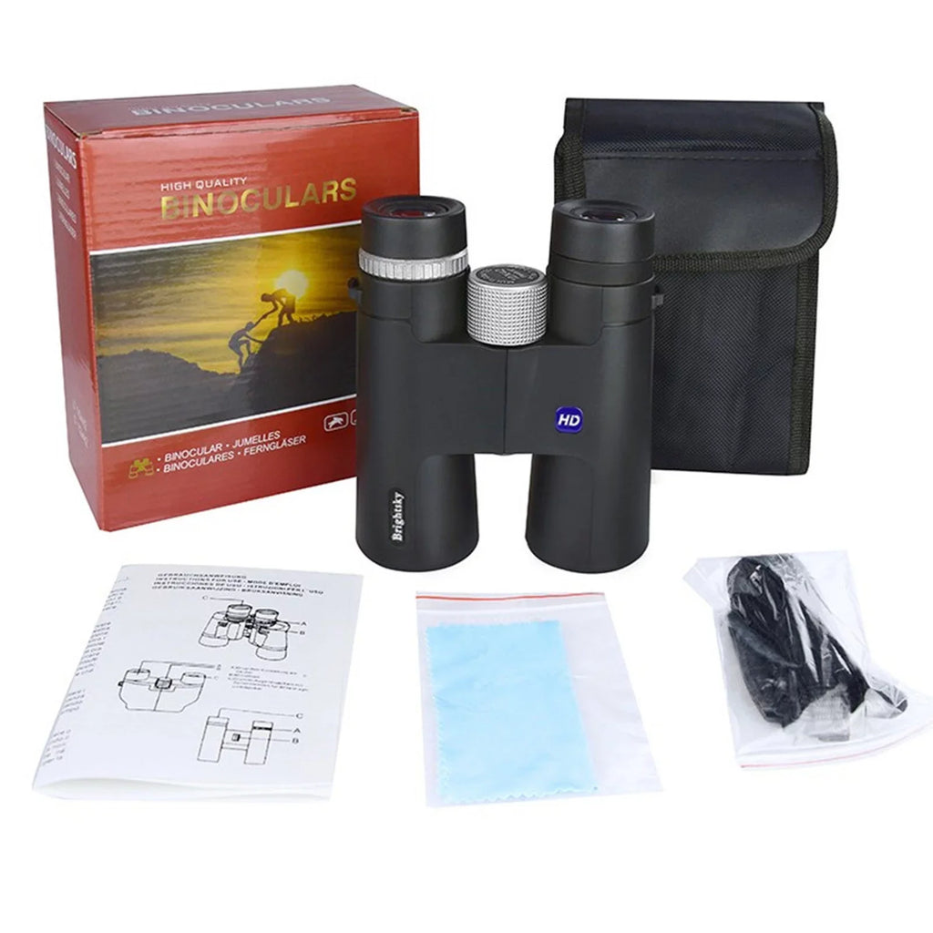 for Adapter Watching, Compact Bird Vision, School Adults, Binoculars to High HD Power Savings! for Binoculars Back Feltree View Light Low with 12x42 Binoculars Clear Hunting Night Large