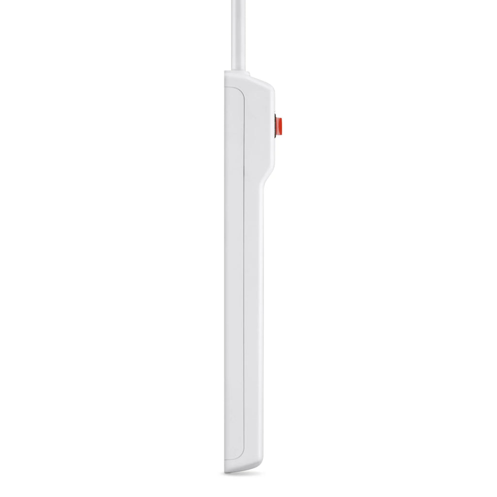 6 - - Extension AC Office, 2 Surge Outlets, 200 Home, Travel, Multiple Charging Heavy Duty White Protector Belkin for Phone Cord ft Long Pack) Brick Joules, Strip Metal Power Computer (2 Desktop &