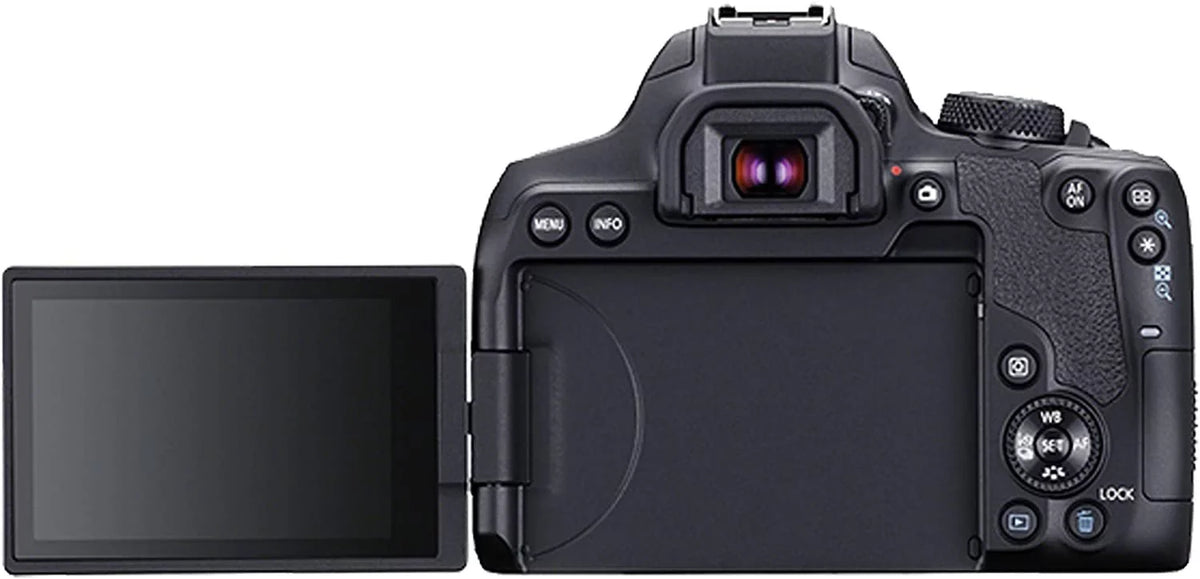 Tripod EOS Rebel Camera T8i w/EF-S 850D DSLR Filters + Canon Lens Case 36pc Memory Zoom + 18-55mm + 128GB Bundle STM + F/4-5.6