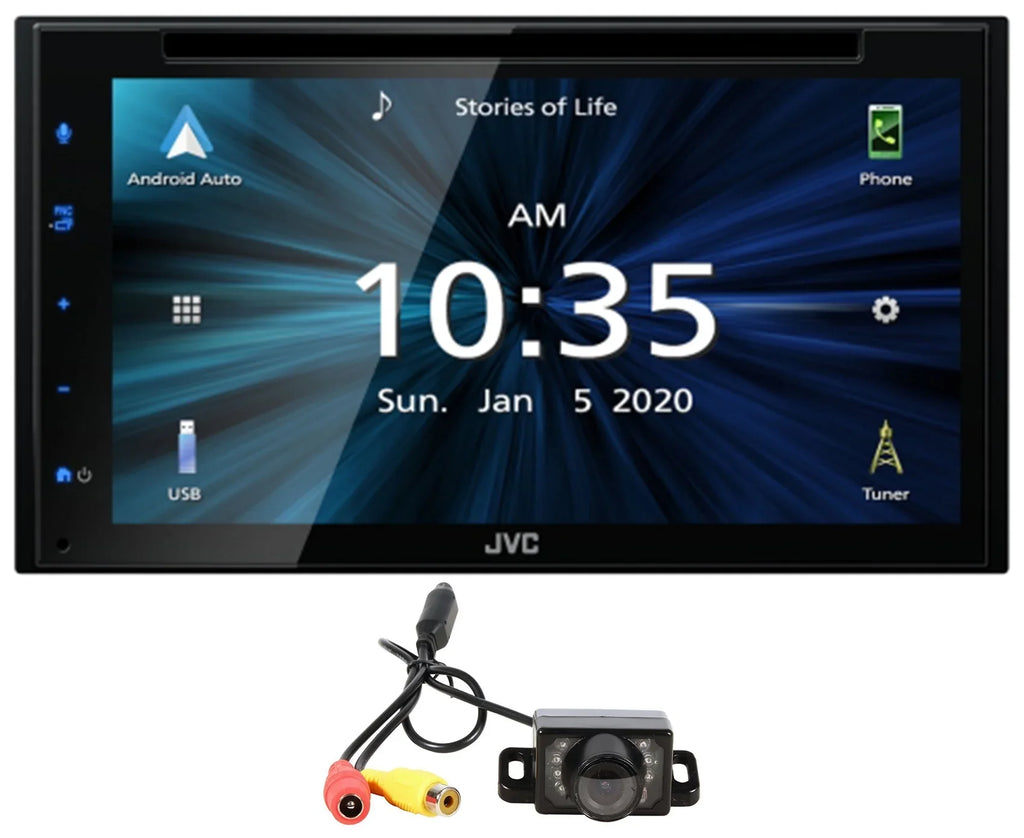 CD/DVD KW-V66BT 6.8" Bluetooth Player JVC Android Carplay Receiver+Camera