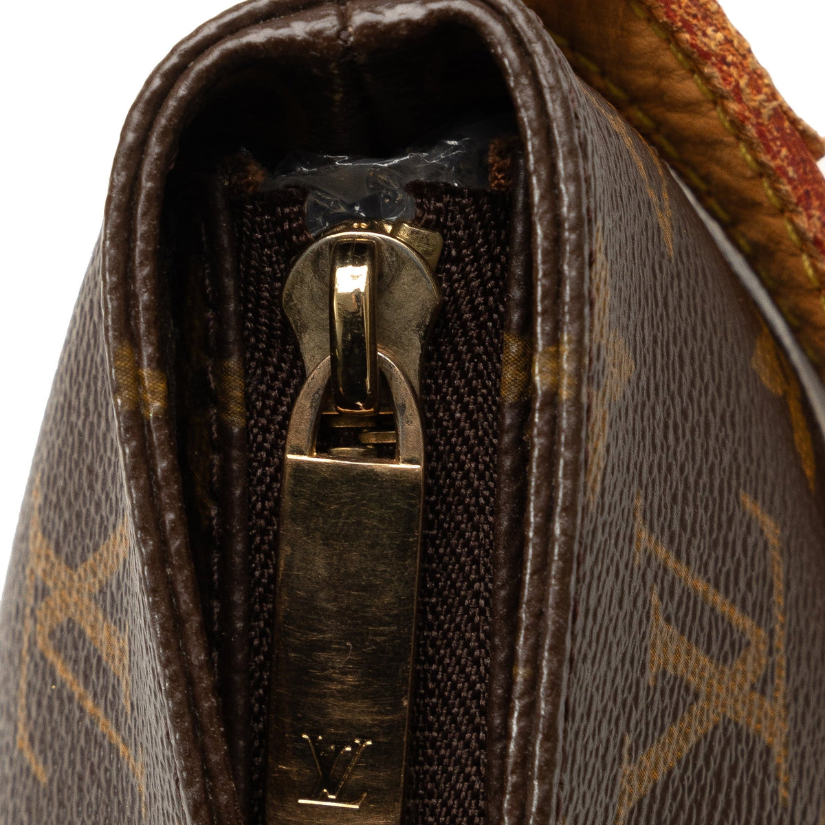 Trotteur Monogram Bag Canvas Crossbody Brown Authenticated (Good) Pre-Owned Unisex