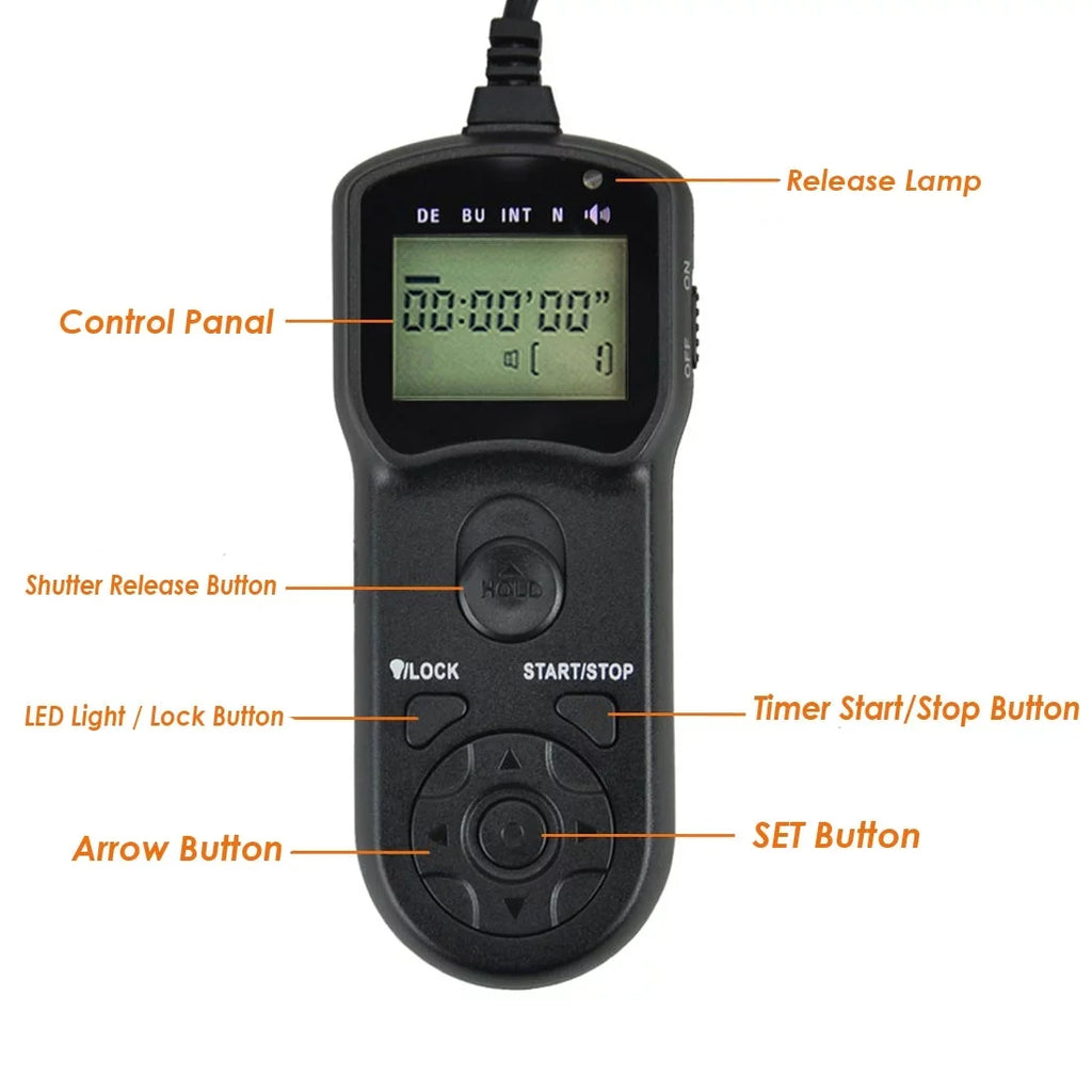 Mark II EOS 6D Intervalometer Cord 1D 5DS R5 X 1Ds Shutter TM-A Mark II EOS R IV Remote Timer 1D 7D II III 1D 50D III C III 5D II X for II N II Mark Mark II 1D Canon Mark 5DS 7D 1D IV 6D JJC Mark