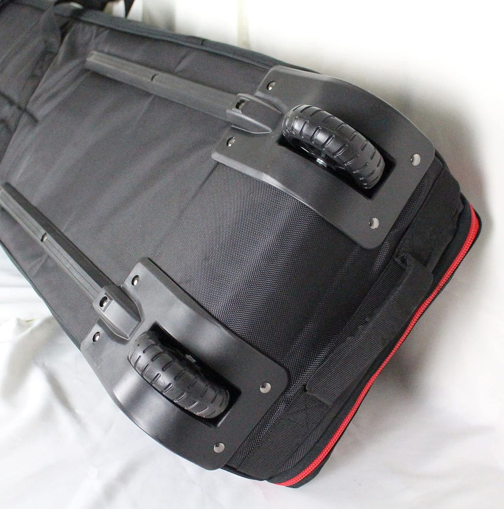 To Ski Two Bag Load, Oversized Air Padded External Boot Ski Double With For Easy Rolling Wheels Travel, Double Pockets, Bag,