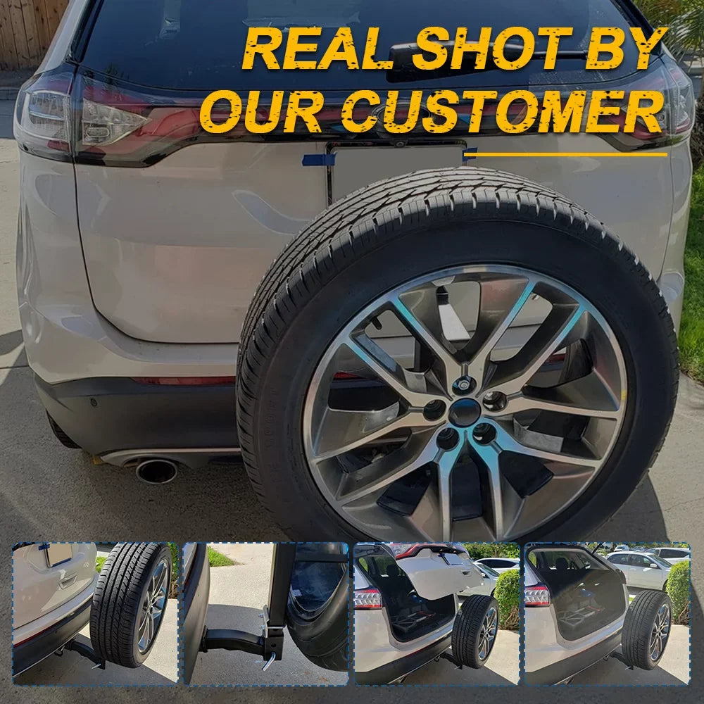 Truck Tire RV Spare Tire 24" All Fits Car KOJEM High Tire Spare Carrier Hitch Hitch Mount Universal Trailer 2" Receivers Rack