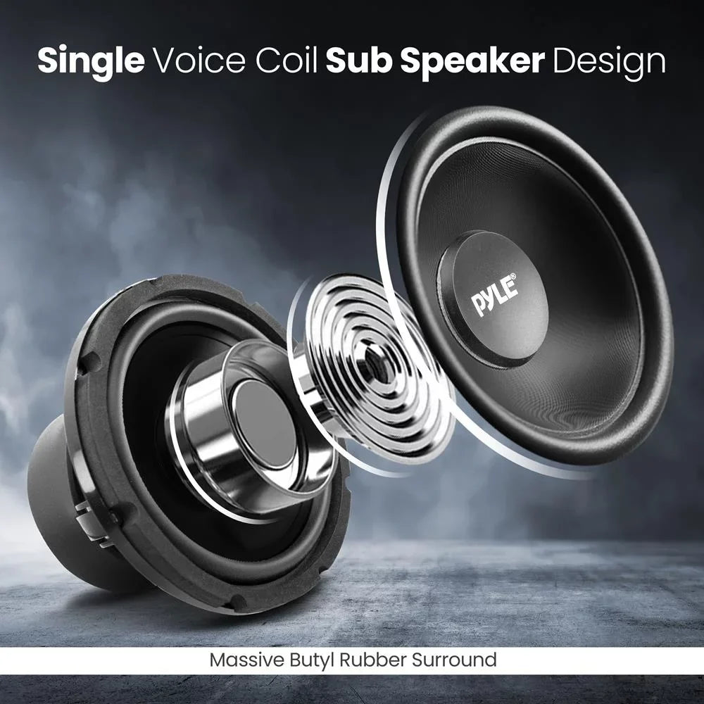 Subwoofer 4-Ohm Car Subwoofer Inches, Voice 8 Car Coil Pyle - Powered Single 200 Audio at Watts
