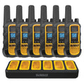 and DXFRS800B, Yellow DXFRS800-BCH6B Walkie-Talkie Black, Business 6 Bundle, DEWALT FRS Heavy-Duty Pack, 2-Watt