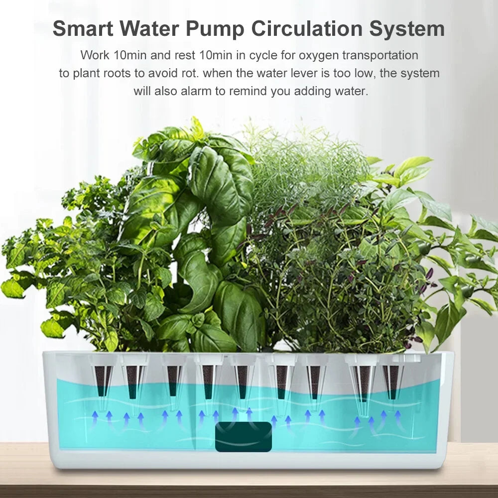 Timing Garden 2L Grow Lights Herb Height Office Leyfeng LED Pump Home Growing Kitchen for with Hydroponics 9 System Indoor liquid Smart Pods liquid 15W Smart Adjustable Automatic Tank Kit