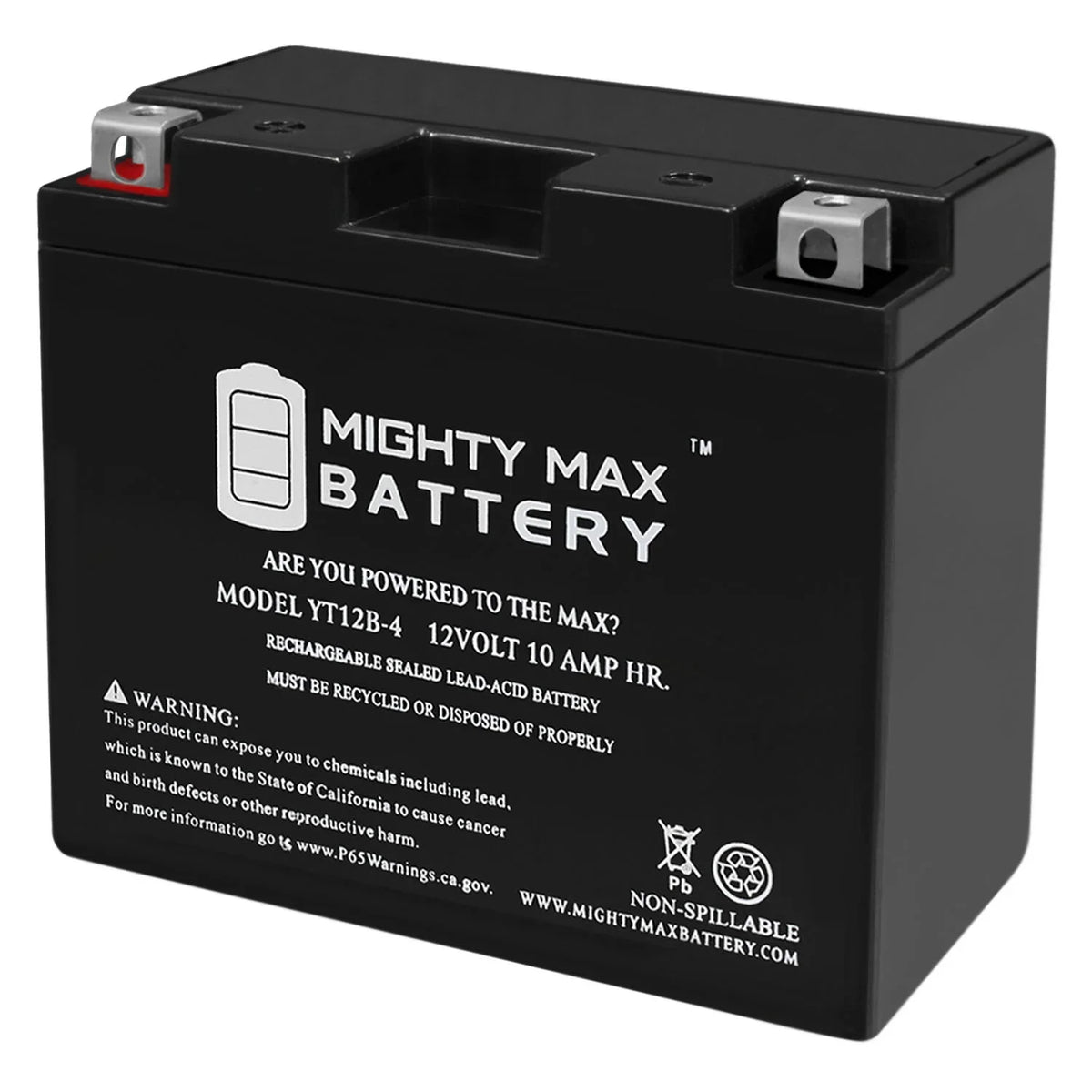 Odyssey SLA 12V PC545 Replacement YT12B-4 Battery 10Ah for