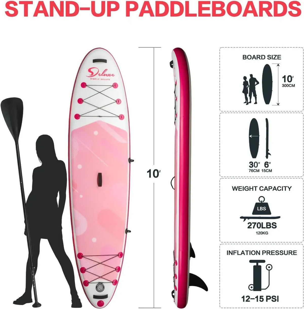 '- Paddle Stand Unleash liquid Premium - fun Up Inflatable 25.57 on Board this the board! ultimate paddle Pink with