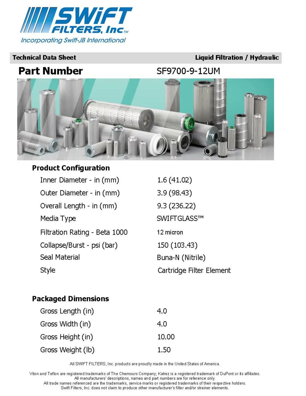 12 Interchange for Micron FLEETGUARD Cartridge Filter Direct HF6343 Element Microglass