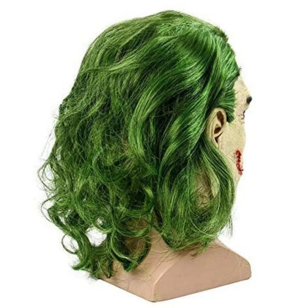 Adult Joker Vinyl Masks Mask Full with Green Hair Accessory Lelaffet Head