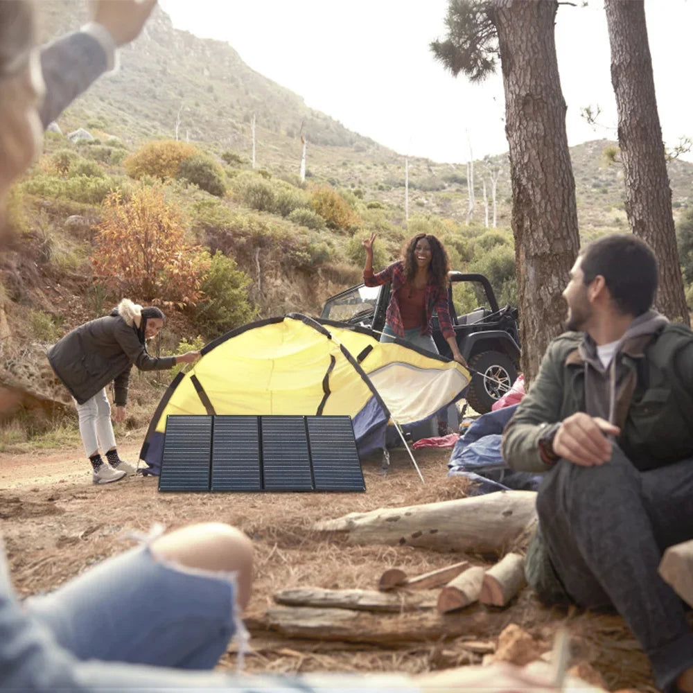 12 Hiking, watt Power Solar exterior Kit 4 Charge Generator 20A Black for Charger volt x Station XINPUGUANG Battery Controller Panel Leisure 200w Camping, Foldable Solar 12v 50