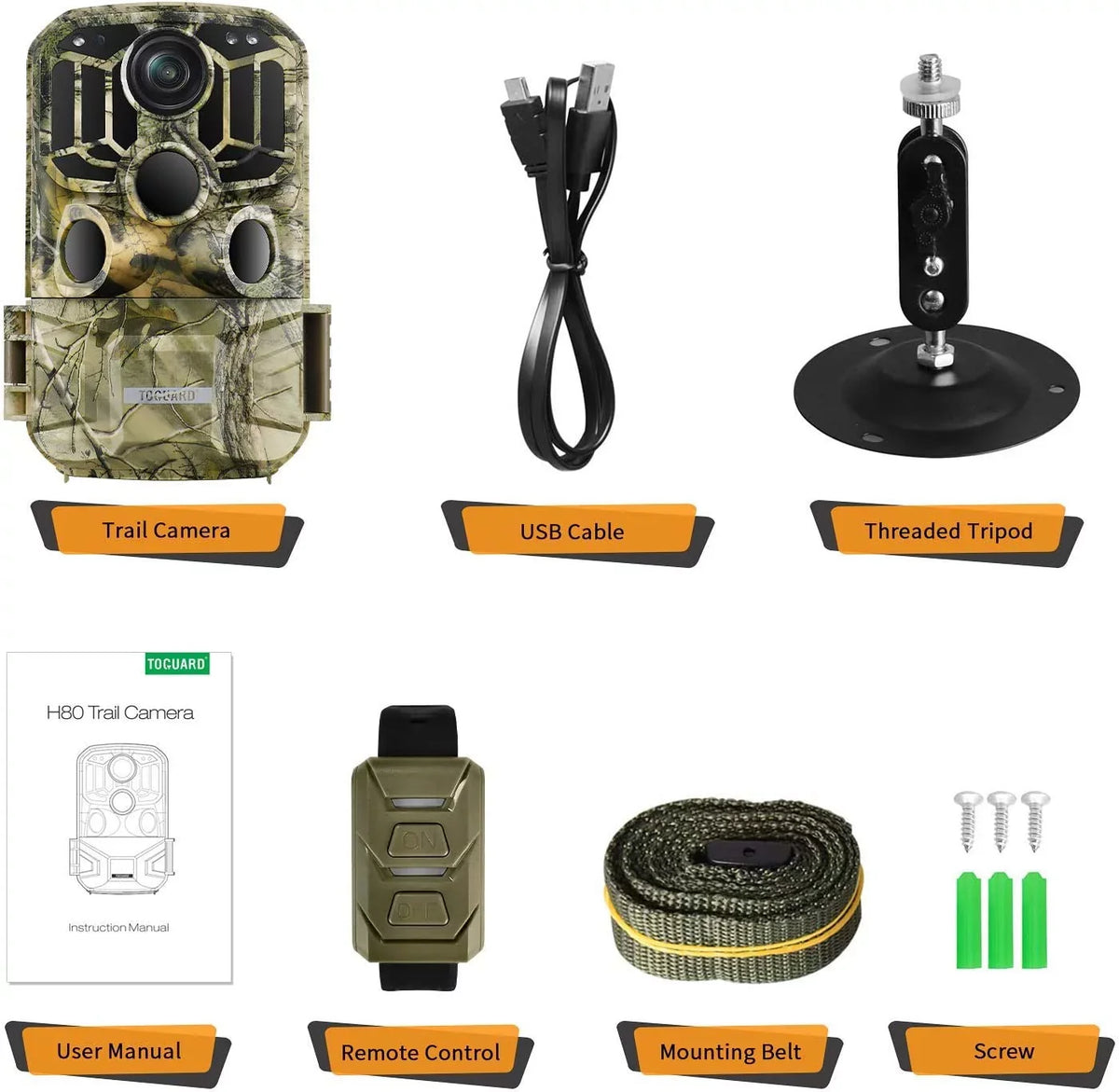 Vision Camera H80 with 20MP Bluetooth CAMPARK Waterproof Game WiFi Trail Hunting 1296P Camera Nigth