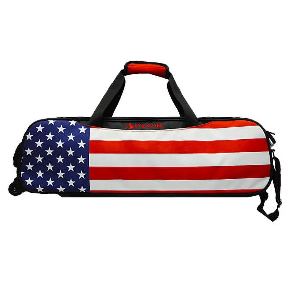 Side Roller Bowling Pouches - Accessory Pyramid Triple for With Lightweight Path Travel Top Clear and 2 Tote Built-In Designed Bag