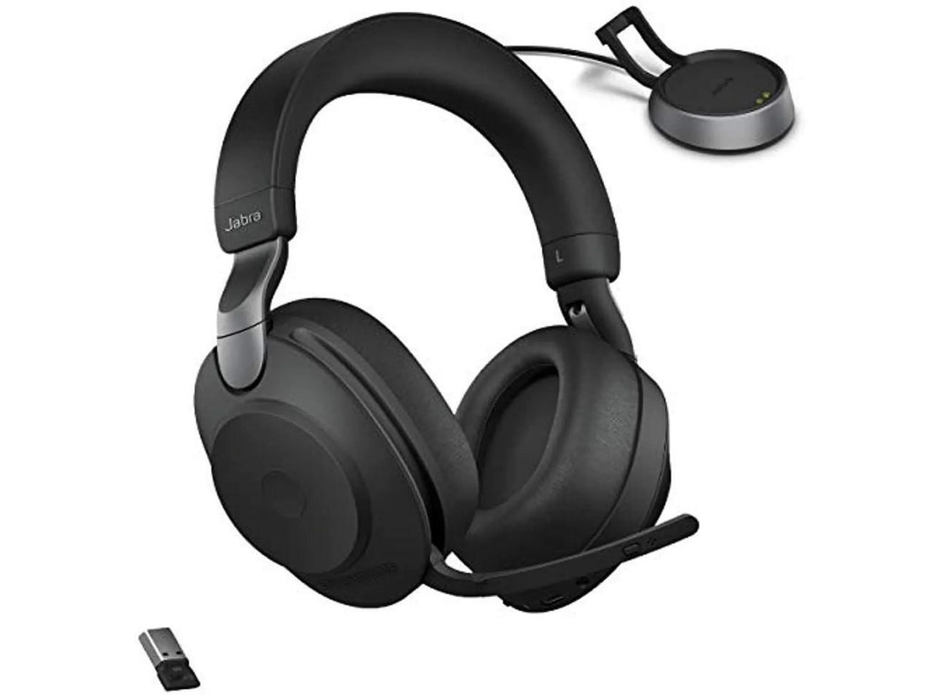 Battery Calls Wireless Life, Noise Bluetooth UC Advanced Cancelling Headphones Wireless Headphones 85 Music, Headset Hours for with Link380a, Stereo, and of Evolve2 37 Jabra Black -