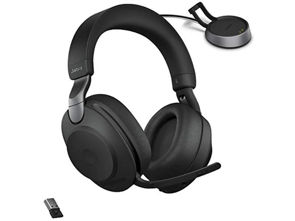 Battery Calls Wireless Life, Noise Bluetooth UC Advanced Cancelling Headphones Wireless Headphones 85 Music, Headset Hours for with Link380a, Stereo, and of Evolve2 37 Jabra Black -