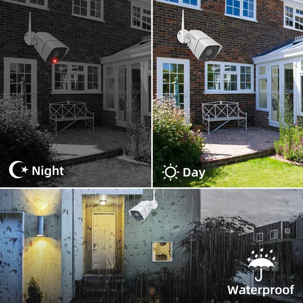 Security Detection HD Wireless exterior 1TB 3MP HDD Night Motion for Home System App 1080P Camera 8CH Cameras Vision 4pcs Systems with Video Surveillance Security Indoor Free Full Wireless,Firstrend