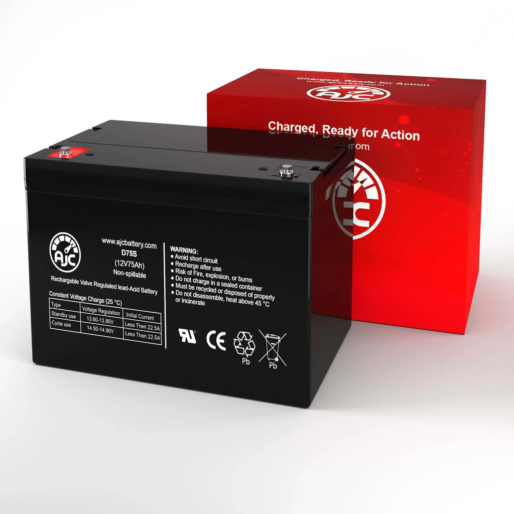 Shoprider - Enduro an Is AJC Replacement This 75Ah Battery XL4+ Scooter 889XLSBN Brand 12V Mobility