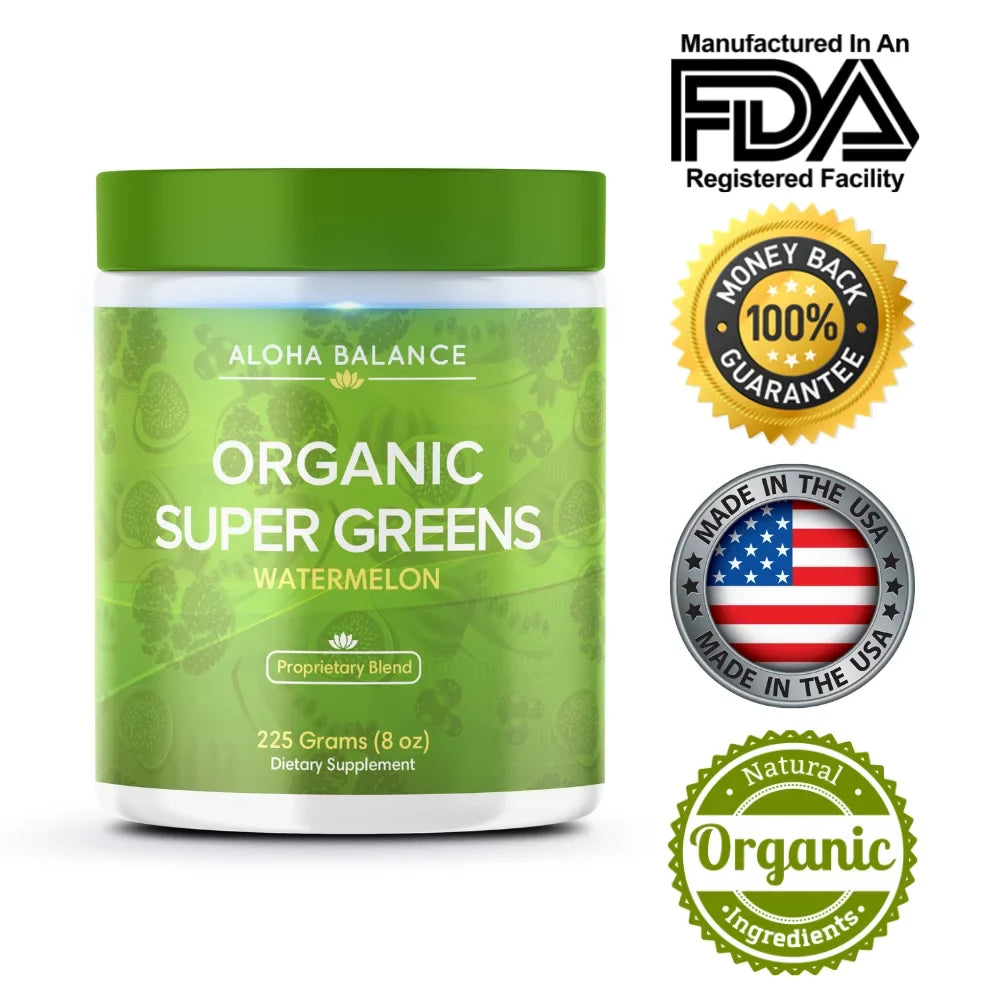 Organic by & Greens - Superfood Serving Full Vegetables Aloha of Ingredients - - Super Watermelon Fruits Balance Blend