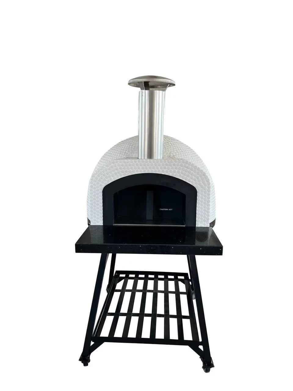 Cement Pizza exterior Circle Fired - Ovens / OP81 / Wood Mosaic Penny with Clay Tiled Pizza White Tiles Oven