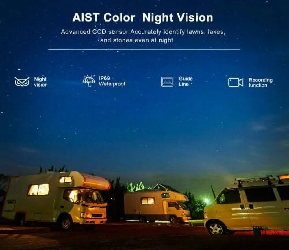 Bus ZEROXCLUB Back 7" 1080P Night RV Backup Camera Waterproof Camera Box Up Rv BY704 Wired Kit Semi Vision for Trailer Truck Monitor HD
