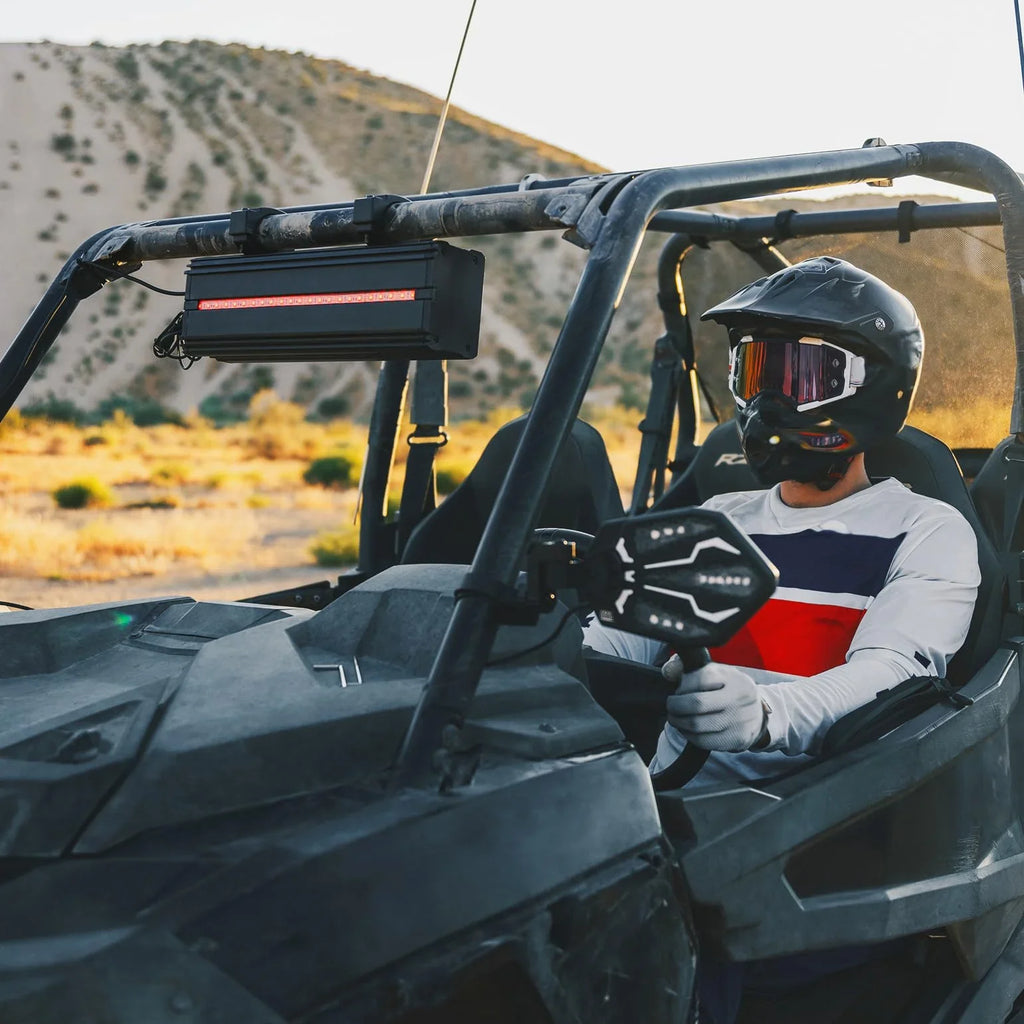 Sound kemimoto Connectivity Defender Waterproof Sound Lighting UTV Ranger Maverick UTV with Bar ATV LED Polaris System with Can-Am SXS Bluetooth RZR Multicolor Compatible Speakers SoundBar Inch 16