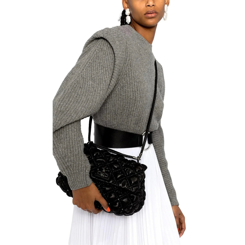 Black Medium Studded Valentino Garavani Spikeme Bag Leather Crossbody