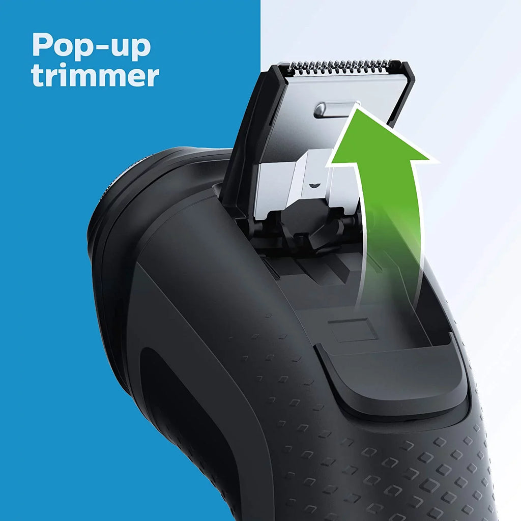 Norelco Shaver with Philips Grooming Trimmer Pop-Up Electric Rechargeable Men, for Shaver Mens S1211/81