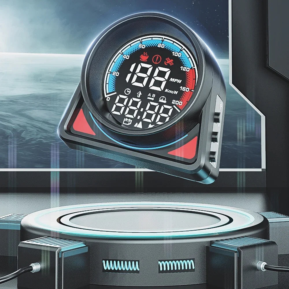 Head-Up Alarm, Driving Truck, Car, Reminder and Fatigue for - GPS RV, with Display SUV Speedometer Overspeed Digital Display, Multifunctional Car KMH/MPH, LED