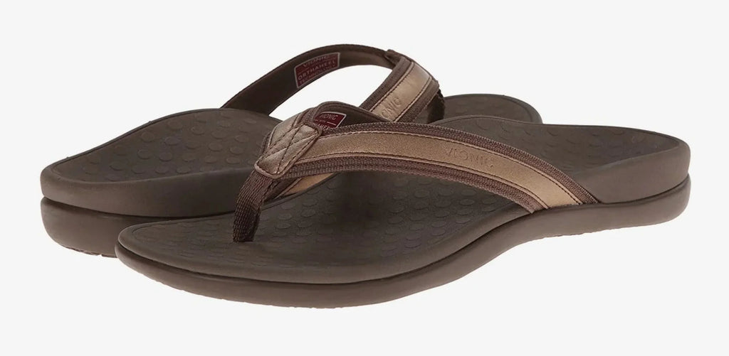 Sandals Vionic II Mettallic TIDE Flip Flop Women's Bronze