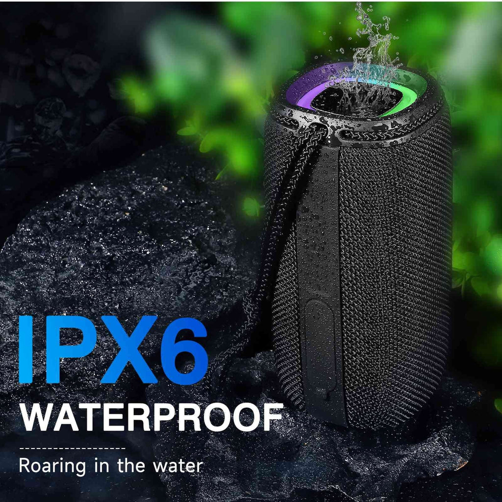 '- Speaker, Wireless Punchy UrbanX Pairing, Speakers for Waterproof LG Speaker Bass, with Bluetooth Black BT5.3, Portable X808 True Sound Surround HD W41+ 360° IPX5