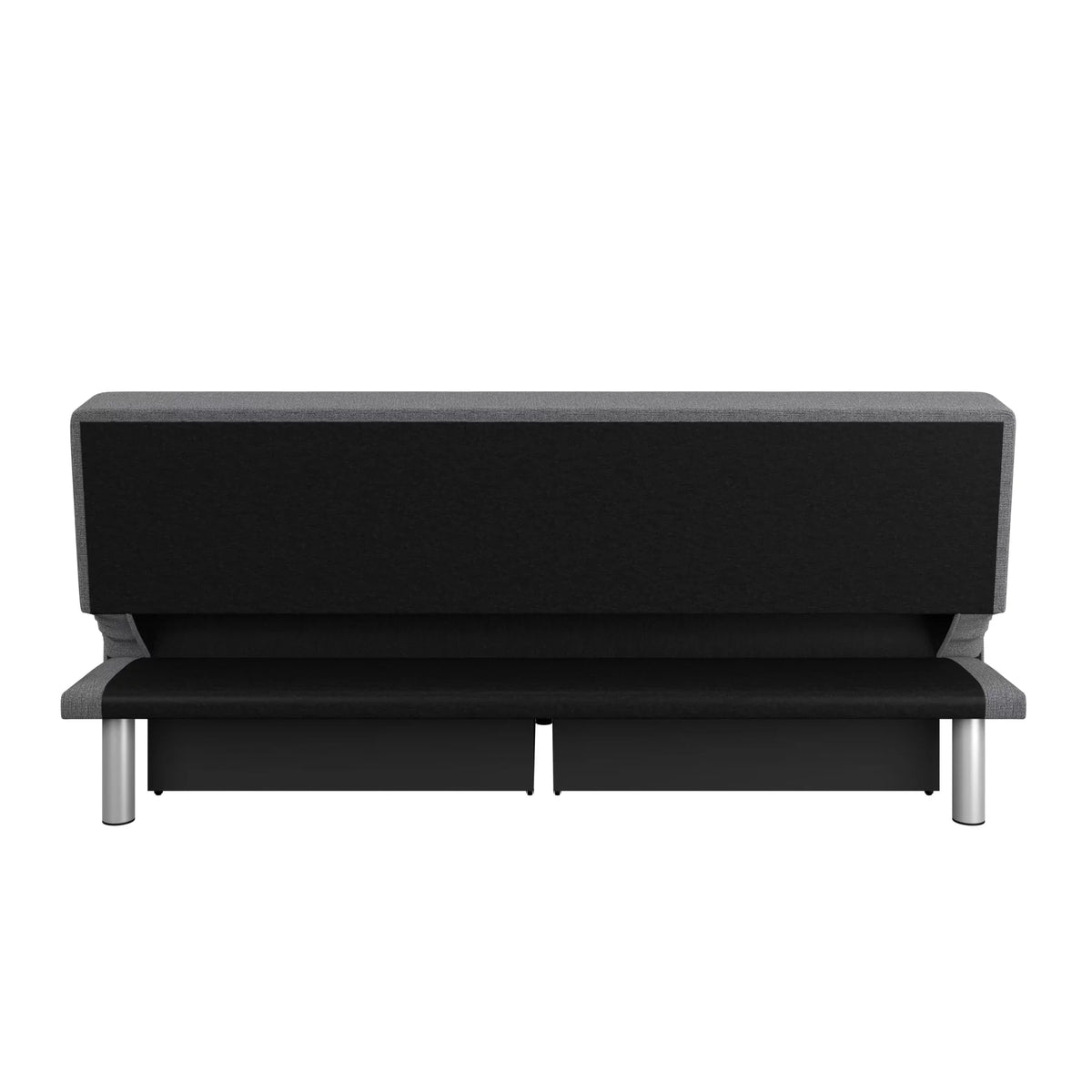 Fabric with and Serta Windsor Storage Power, Gray Futon