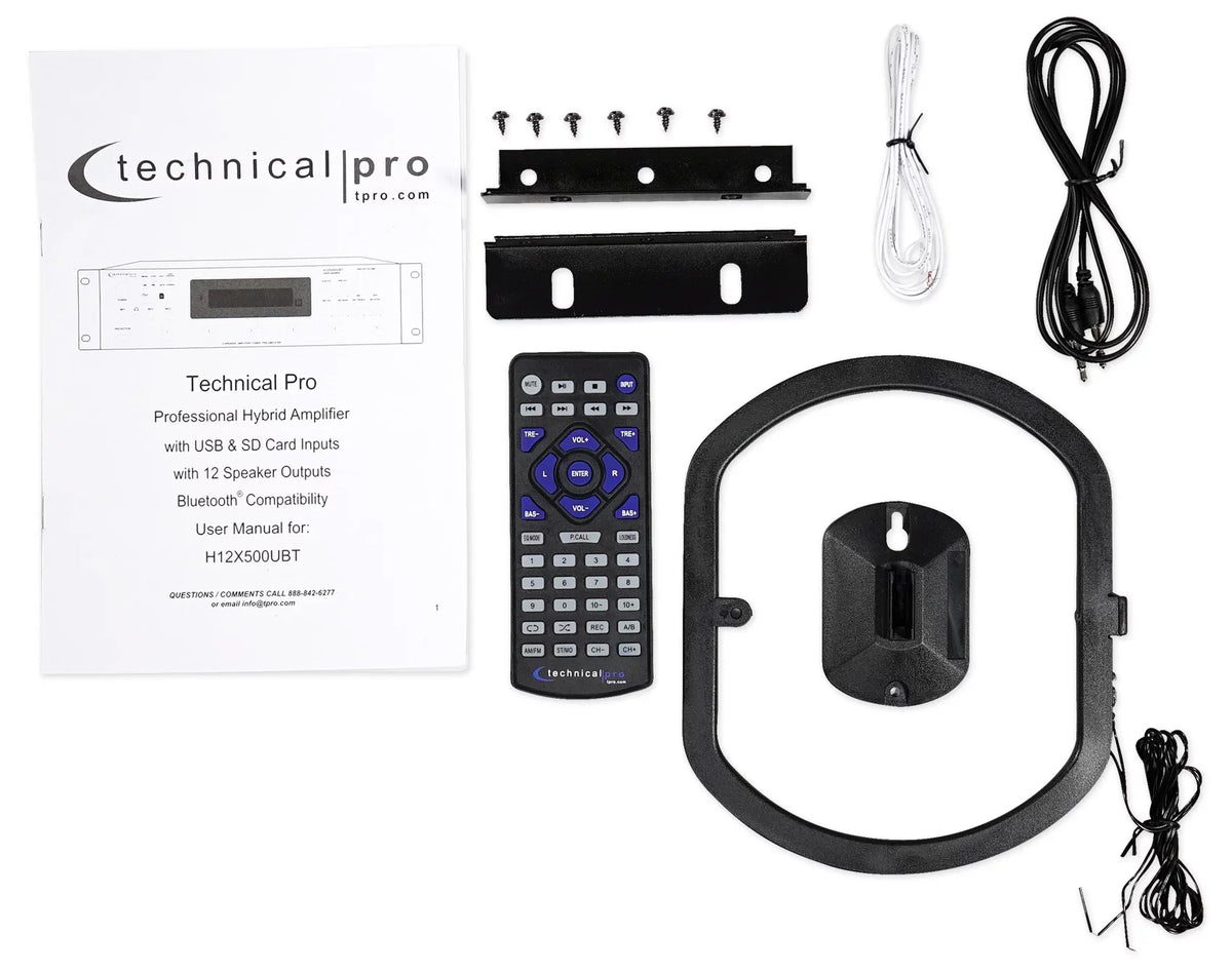 Zone, Receiver+12) 6) Speakers+EQ 6000w Technical Pro Home Bluetooth 8" Theater