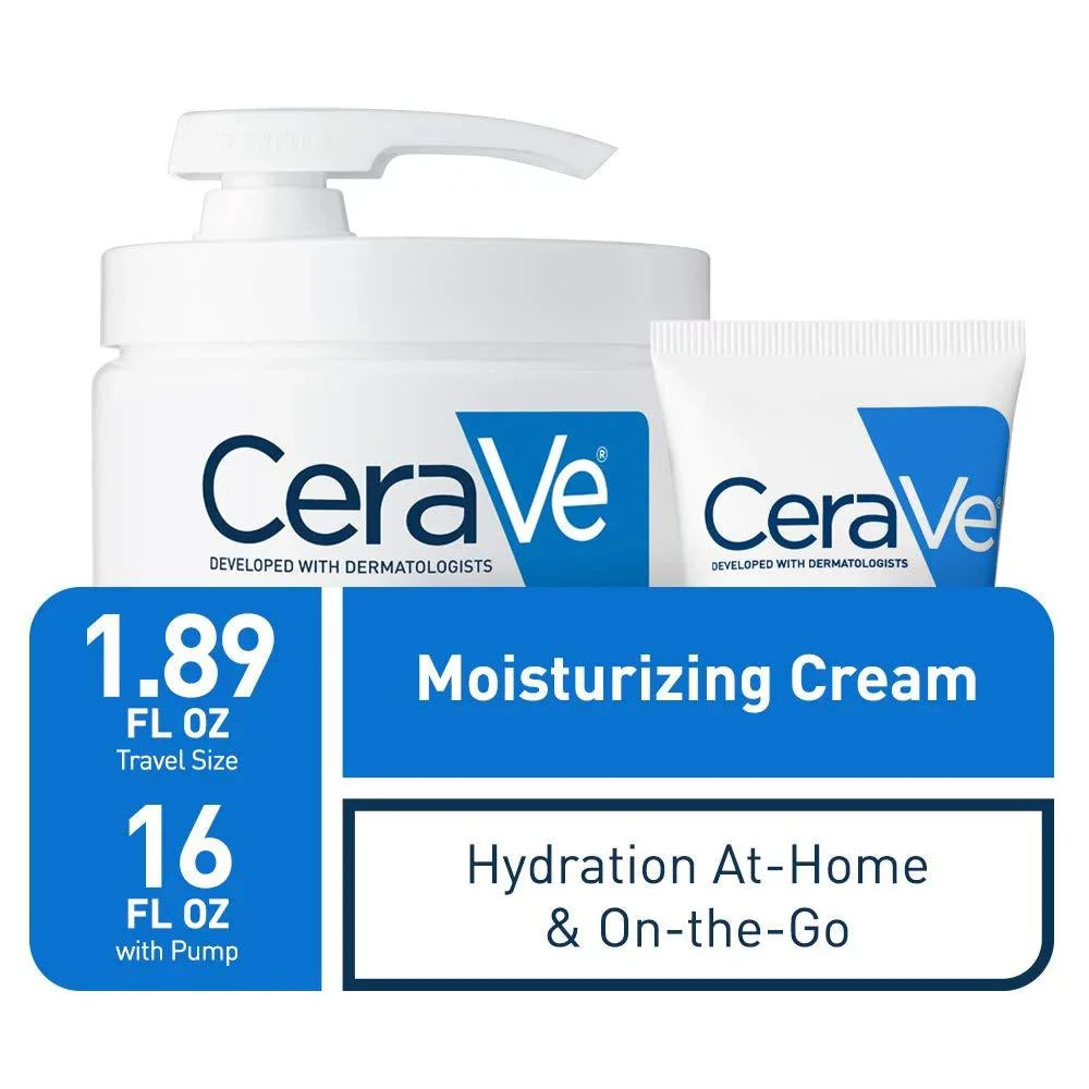 Cream and 16 Pack 1.89 dimension Moisturizing Travel with Ounce | CeraVe Free Combo Pump Fragrance Ounce Ounce | Contains 16 Ounce+1.89