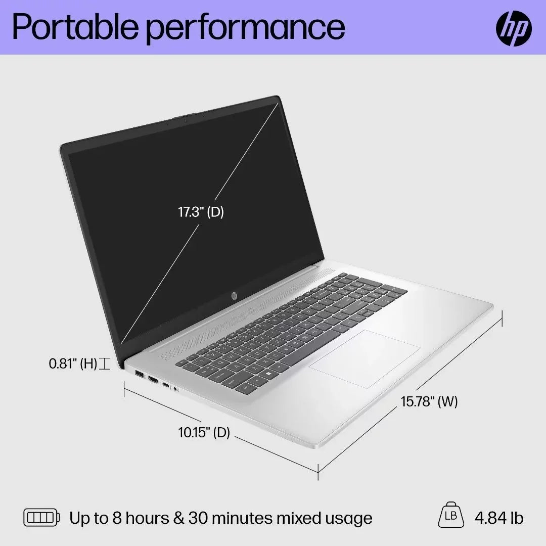 HP 32GB Intel 17.3" 1TB Core Laptop, Touchscreen Home Backlit i7-1355U, SSD, RAM, Win11 HD Keyboard,
