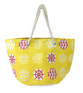 Yellow Tote, Print Magid Straw Sailor Nautical Paper