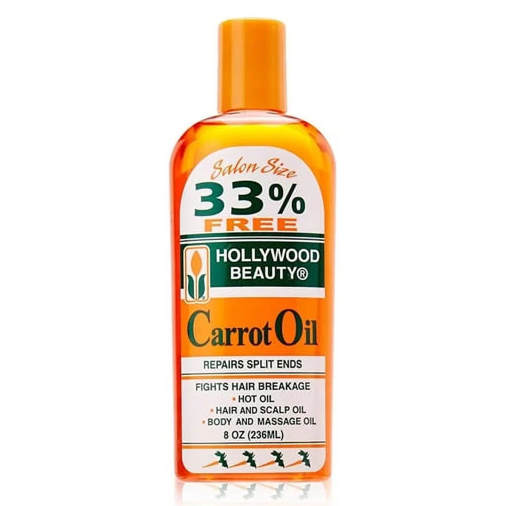 or 8 Hair Oz, For Pack 2 Hollywood Beauty Body, Oil Carrot