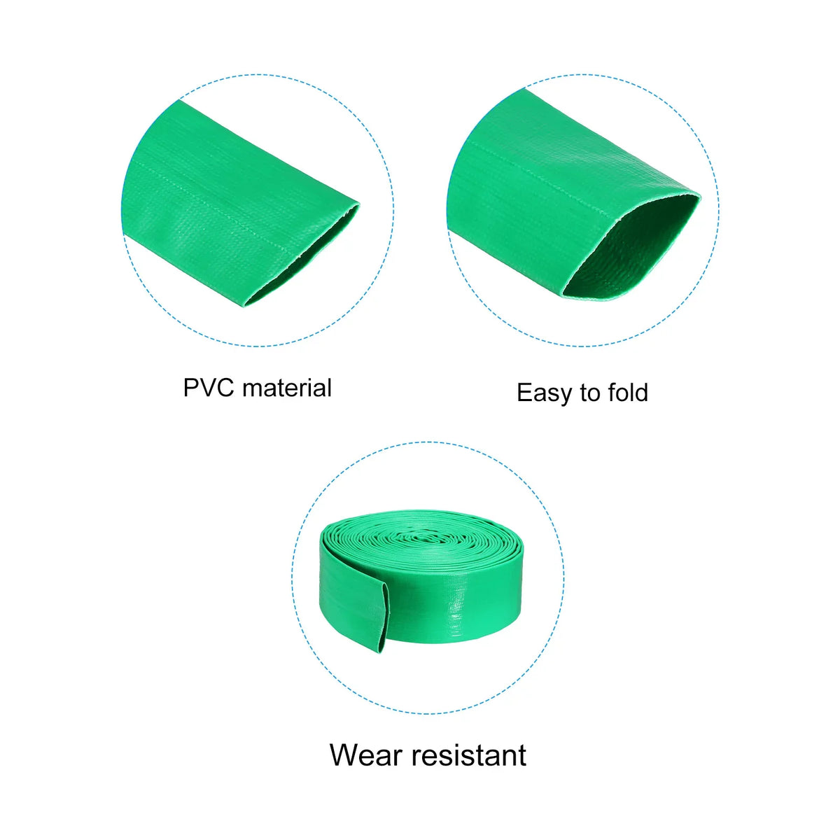 Reinforced Backwash PVC Dia Pool for 0.3MPa Hoses 65mm Hose Discharge High Pressure Swimming 33ft