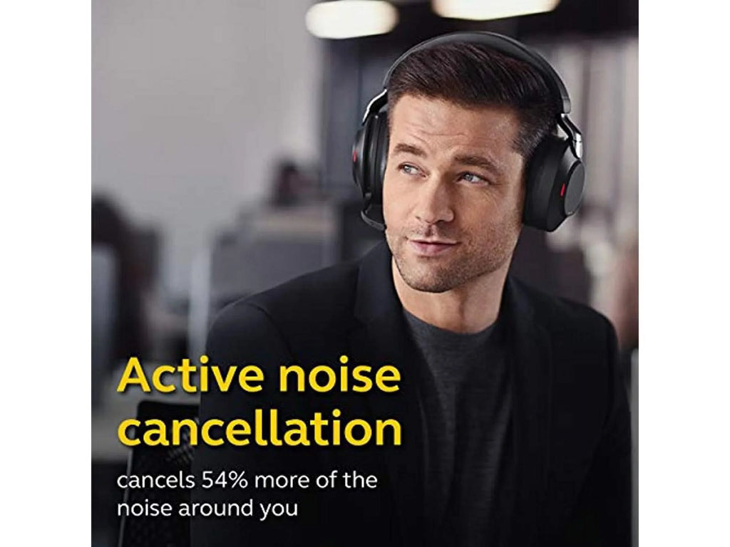 Battery Calls Wireless Life, Noise Bluetooth UC Advanced Cancelling Headphones Wireless Headphones 85 Music, Headset Hours for with Link380a, Stereo, and of Evolve2 37 Jabra Black -