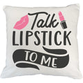 Lipstick White for Merch w/ Pillow Talk Artist Lips - Themed Pink to Cover, 18X18 Beauty or Me Cosmetologist, for Gift Makeup IN Lovers, Design Makeup