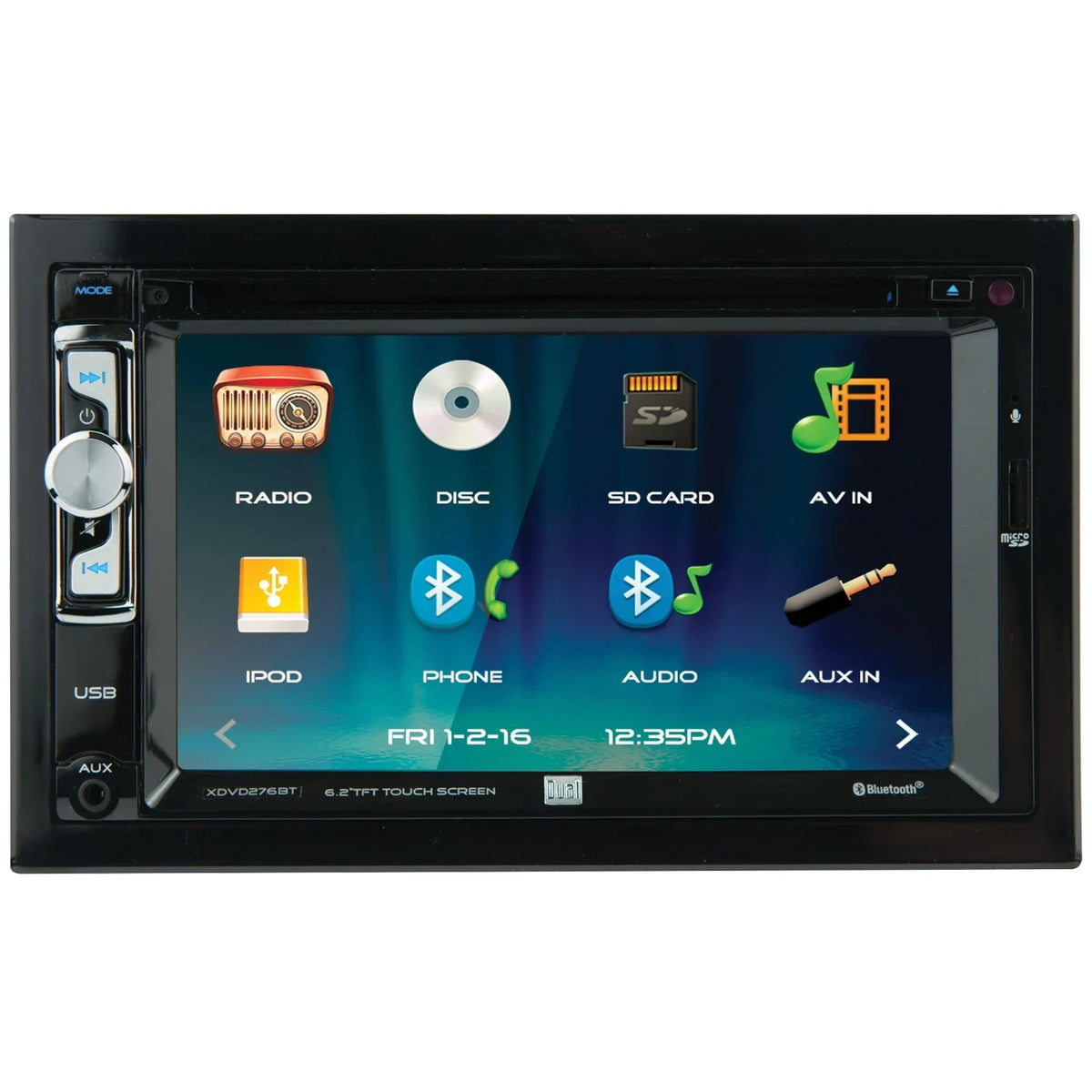 Xdvd276bt Dual 6.2-inch DVD/CD In-Dash Double-din Receiver