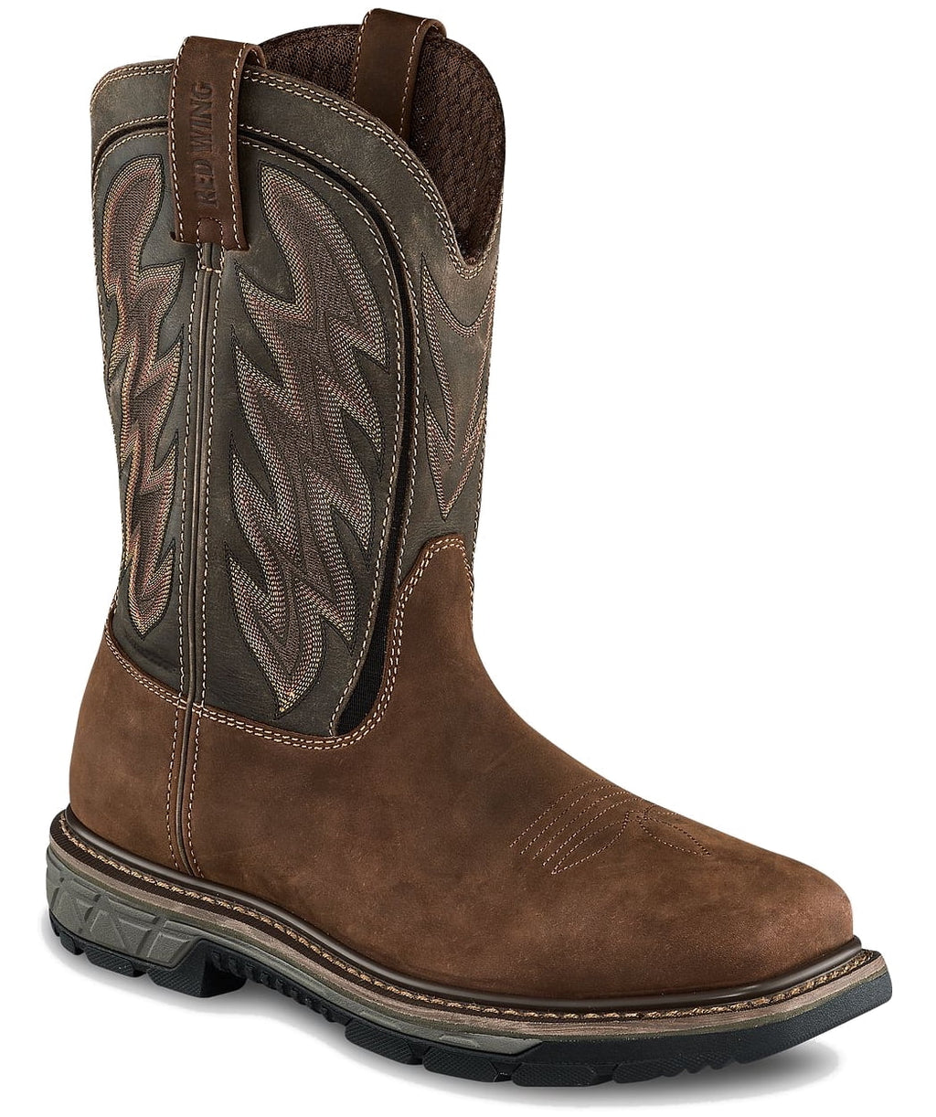 RioFlex Red Work Pull-on 11-inch 2204 Waterproof, - Boot Men's Wing Toe Safety design