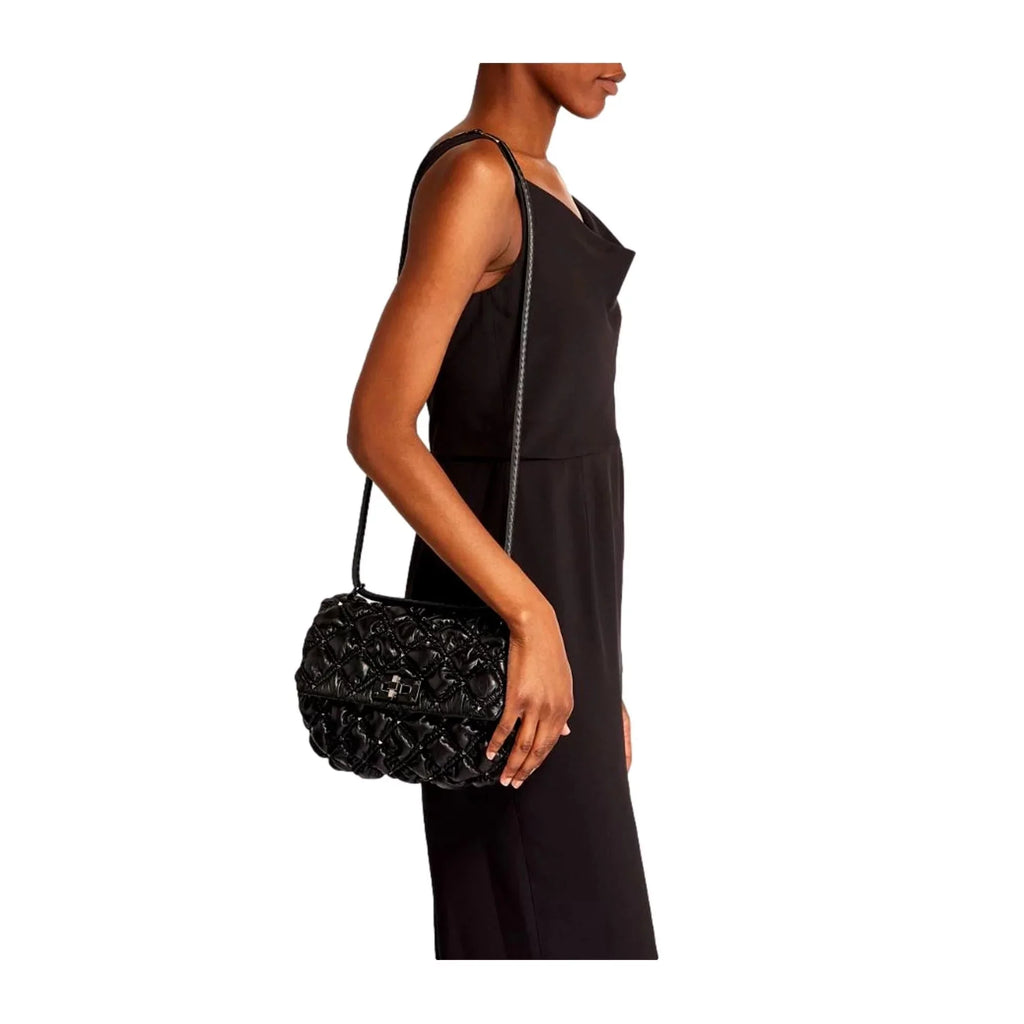 Black Medium Studded Valentino Garavani Spikeme Bag Leather Crossbody