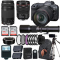 Lens+case+256Memory USM RF with f/8 f/4L EF IS (24PC) III Canon Telephoto 24-105mm Preset L Lens+500mm EOS Canon 75-300mm Cards R5 Camera f/4 Lens+ Mirrorless