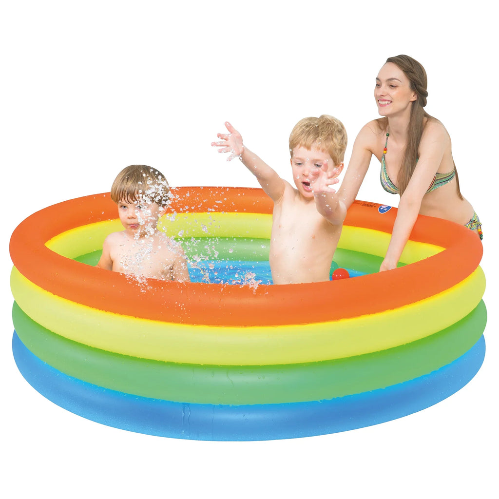 Children's Colored 59" Inflatable Central Vibrantly Pool Swimming Pool
