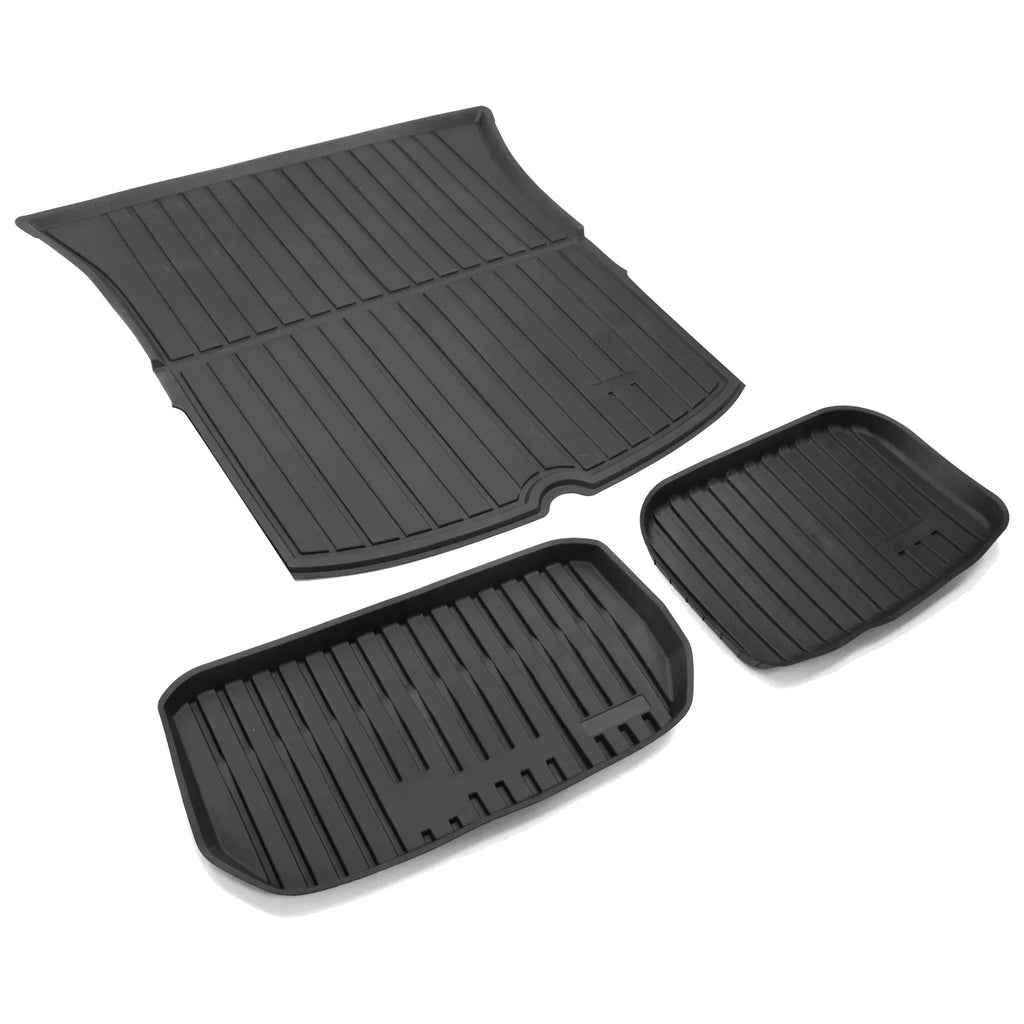 Mats Liner TPE All 2020-2023 Mat Ikon Injection Interior Trunk Y Tesla climate with Liner Waterproof Storage Black Model Trunk Compatible Accessories Anti-Slip Cargo Under Motorsports Frunk Cargo