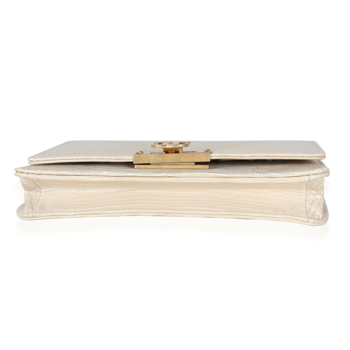 Chain Lizard Metallic Golden on Pre-Owned Class Wallet Gold