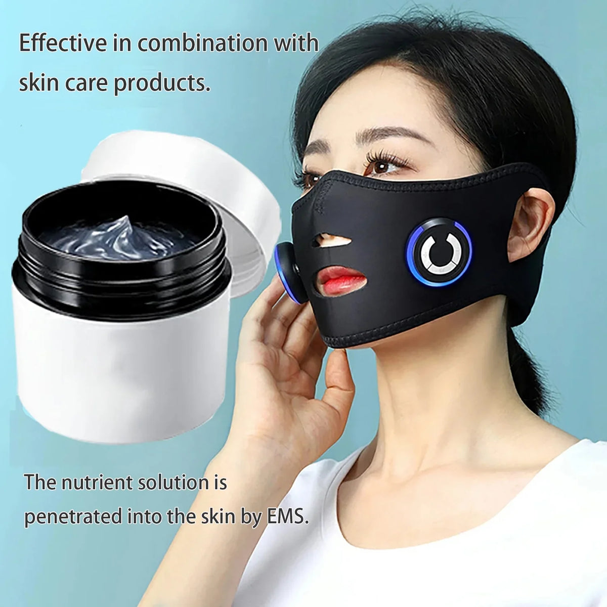 Silicon Face Face Electric Device, V Massager, Lifting Facial Mask Facial Micro-current Mask, EMS DEMUXI Thin