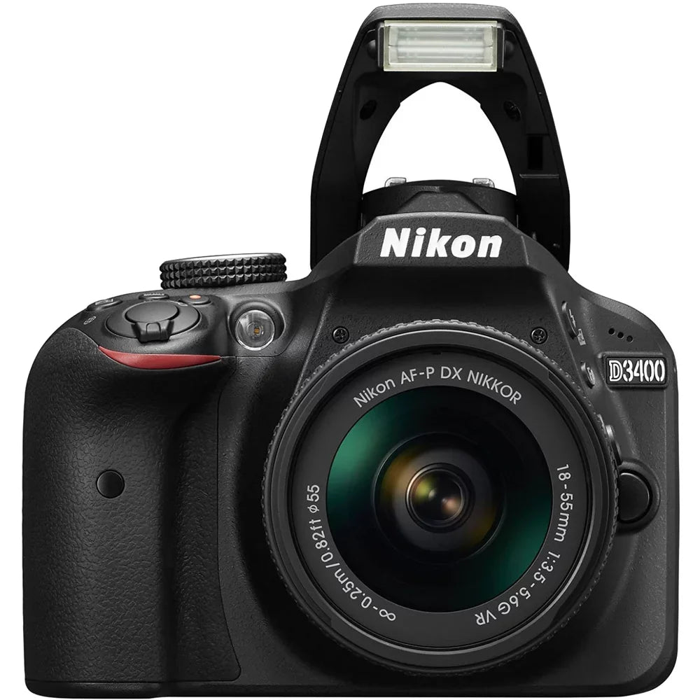 with DSLR 18-55mm MP Restored Nikon VR (Black) D3400 (Refurbished) Camera Kit 24.2 1571B Lens